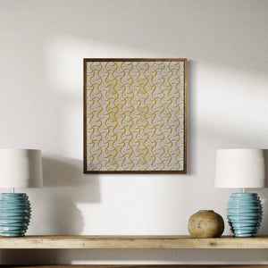 Yellow woven panel - 60 x 67cm framed