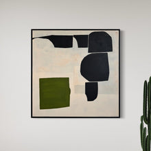 Load image into Gallery viewer, Green cube 100x100cm textured abstract painting
