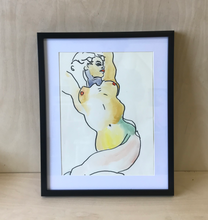 Load image into Gallery viewer, Pen and ink nude, 44x55cm framed
