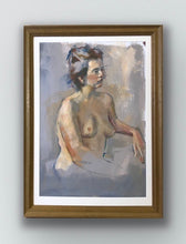 Load image into Gallery viewer, Nude study 2, oil on paper, 50x67cm, pine frame, run of 2
