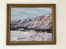 Load image into Gallery viewer, Farm in winter, 60x50cm, Oil on board, ornate gold frame
