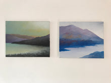 Load image into Gallery viewer, Hills and lake 2 30x20cm Acrylic on canvas. run of 2
