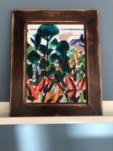 Load image into Gallery viewer, Wild garden 1, Acrylic on paper, 43x50cm chunky wooden frame  run of 3.
