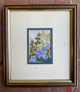 Garden tapestry 2 Framed handmade tapestry 21x18cm