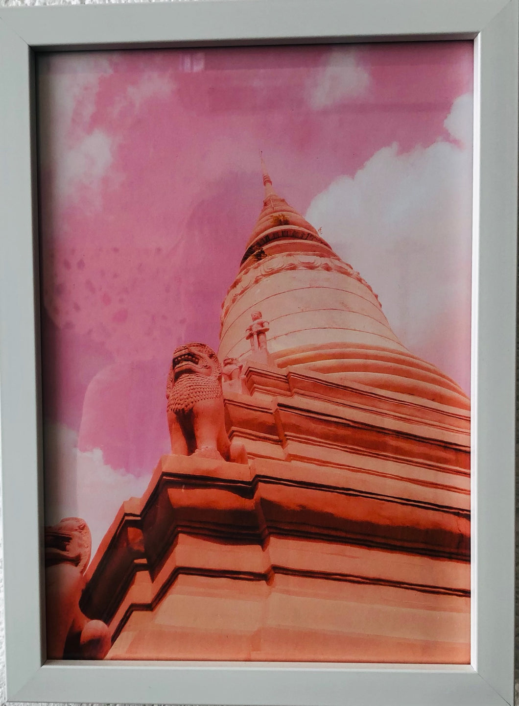 Temple. Framed Photograph 32x34cm