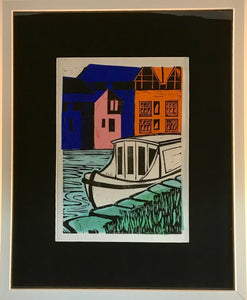 Canal scene, screenprint 42x52cm