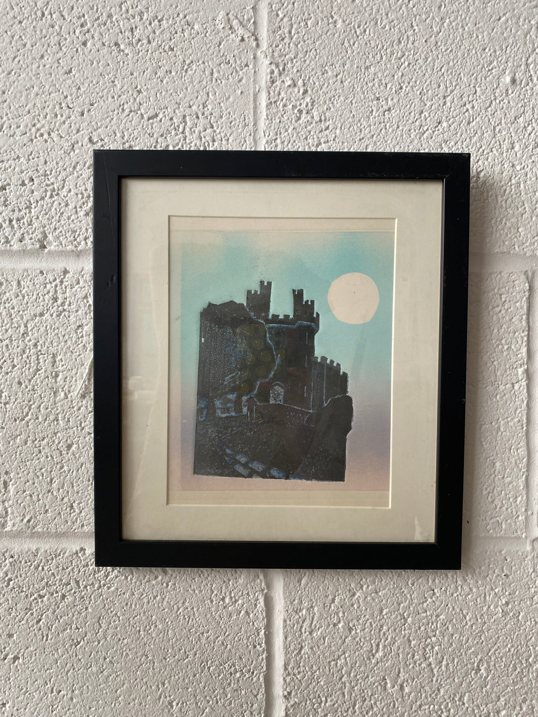 Lancaster Castle Framed screenprint 32x28cm