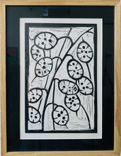 Load image into Gallery viewer, Lunaria. Black and white etching print on paper 42x53
