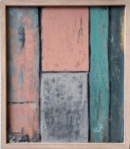 Blocks 38x43cm Framed acrylic on board