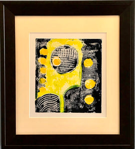 Yellow form 2, mono print 44x50cm run of 2