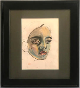 Pastel face 2 44x50cm