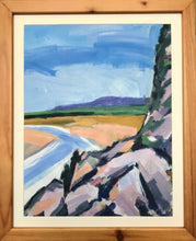 Load image into Gallery viewer, Acrylic shoreline, acrylic on canvas 45x55cm framed, run of 2.
