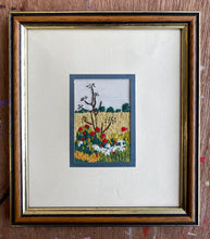 Load image into Gallery viewer, Garden tapestry 3 Framed handmade tapestry 21x18cm
