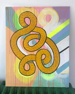 Knot study 1 40x50cm acrylic on canvas board, run of 2